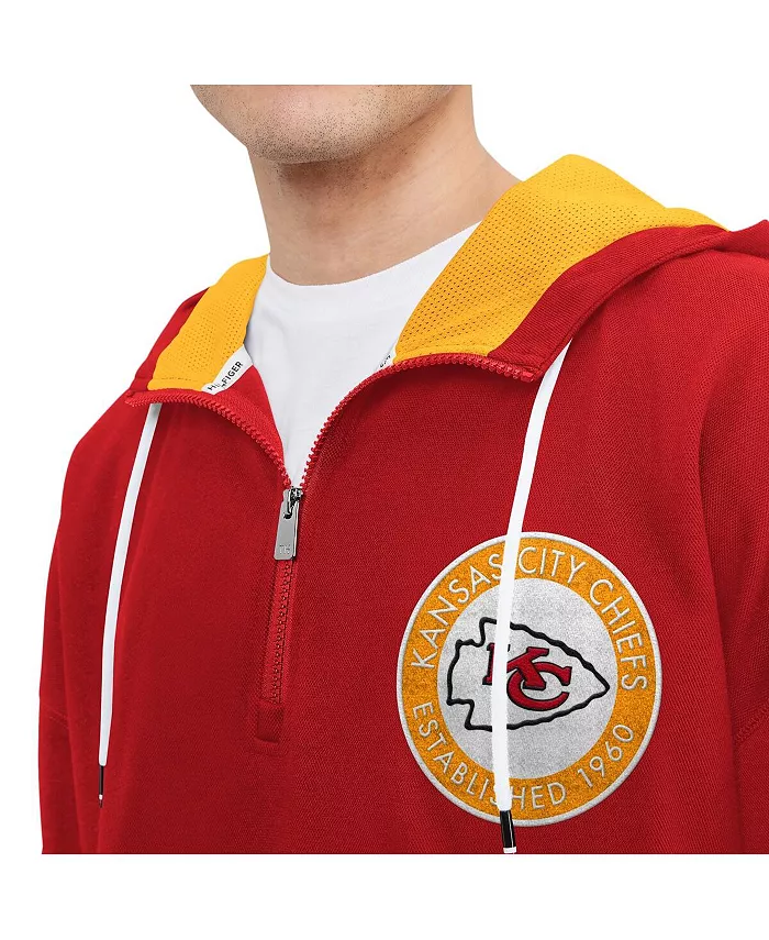 Мужская красная толстовка Aaron с молнией на четверть Kansas City Chiefs Tommy Hilfiger — фото 3
