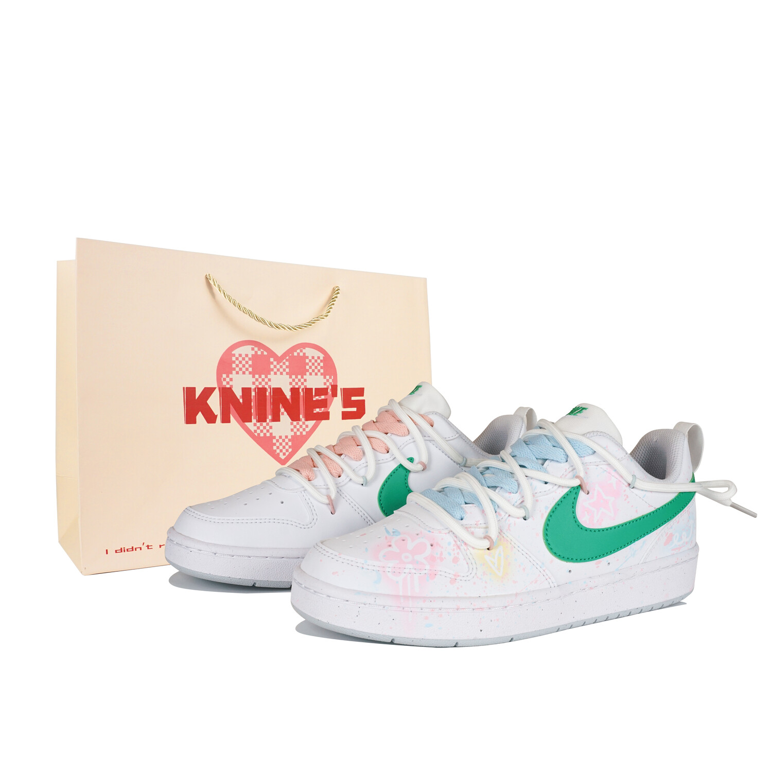 

Кроссовки Nike Court Borough 2 Skateboarding Shoes Women's Low-top White/Pink/Blue, белый