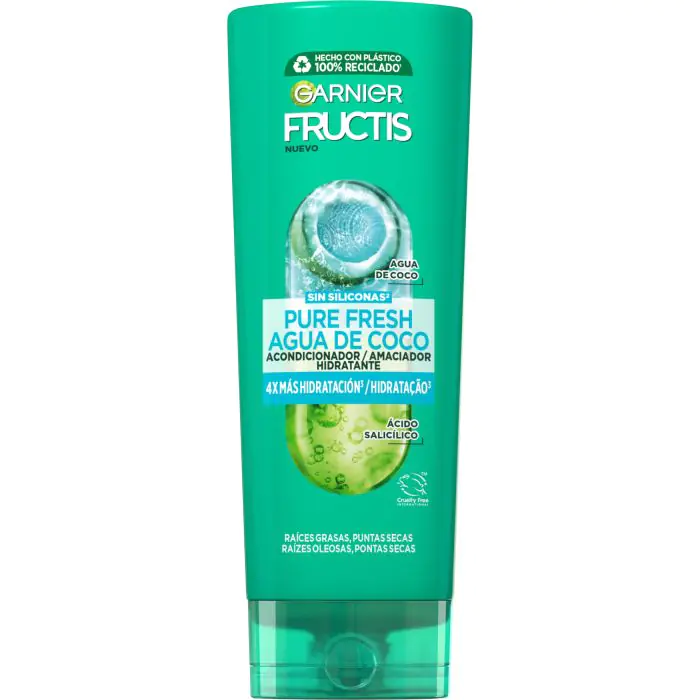 

Кондиционер для волос fructis pure fresh agua de coco acondicionador pelo normal con raíces grasas y puntas secas Garnier, объем 300 мл