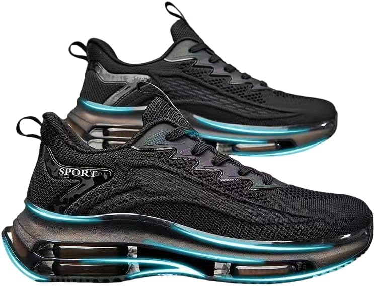 

Мужские модные кроссовки HoaloX- легкая спортивная обувь с противоскользящей подошвой и мягкой средней подошвой для комфорта, черный