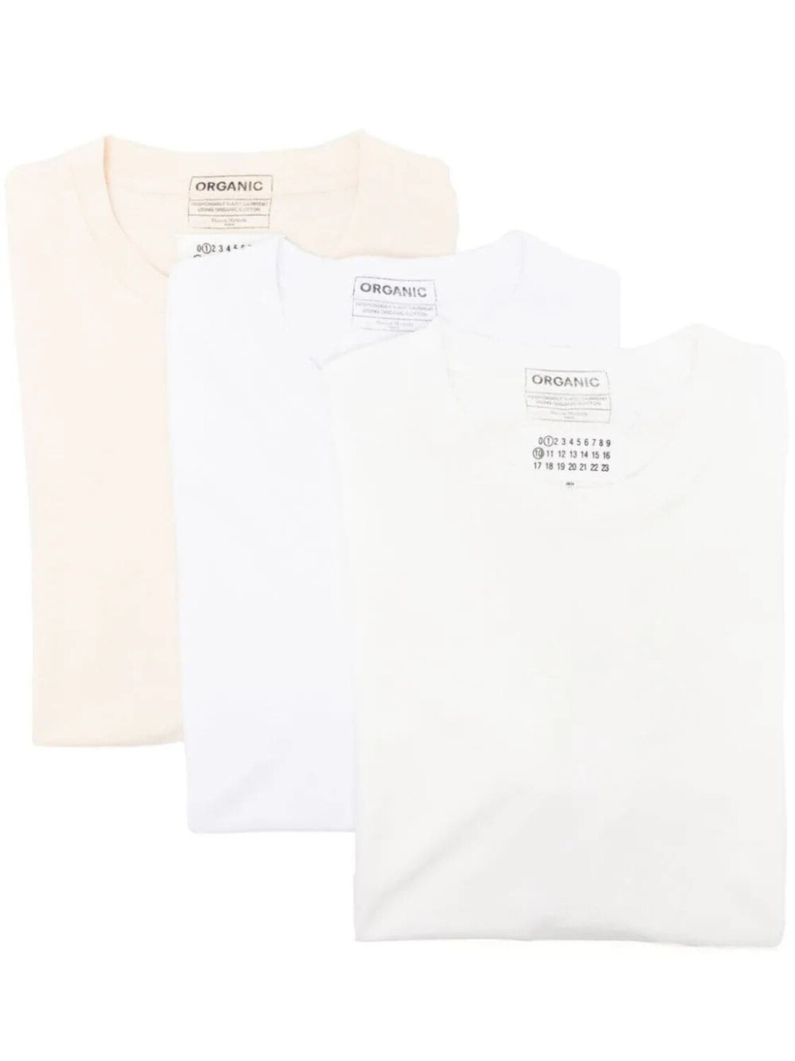 

Maison Margiela комплект из трех футболок из органического хлопка, белый