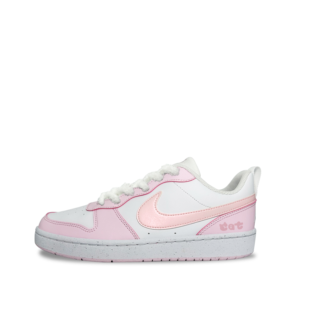 

Court Borough Sweet Berry Bubble нескользящие устойчивые к истиранию низкие кроссовки для скейтборда White Kids' Nike, розовый