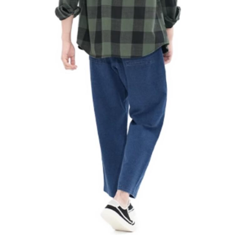 Повседневные брюки мужские синие Uniqlo, синий — фото 4