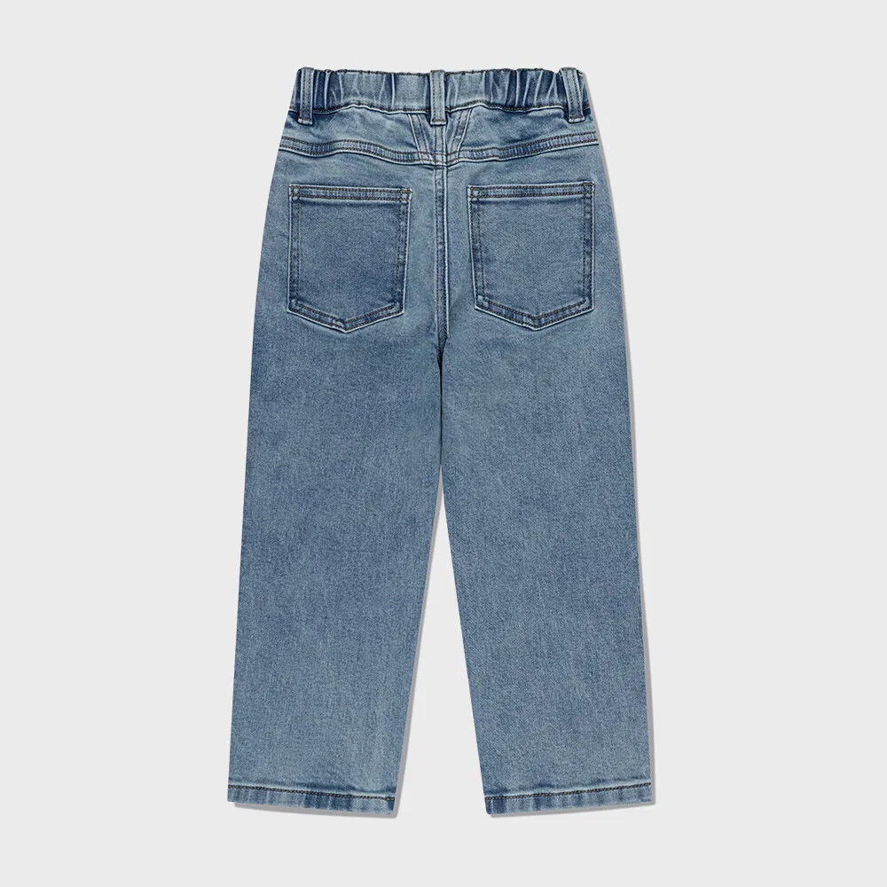 Детские синие джинсы Kids X-Pocket Tapered от Marithé Kids — фото 3