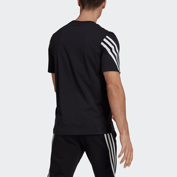 Футболка m 3s tape tee printing sports short sleeve black Adidas, черный — фото 3