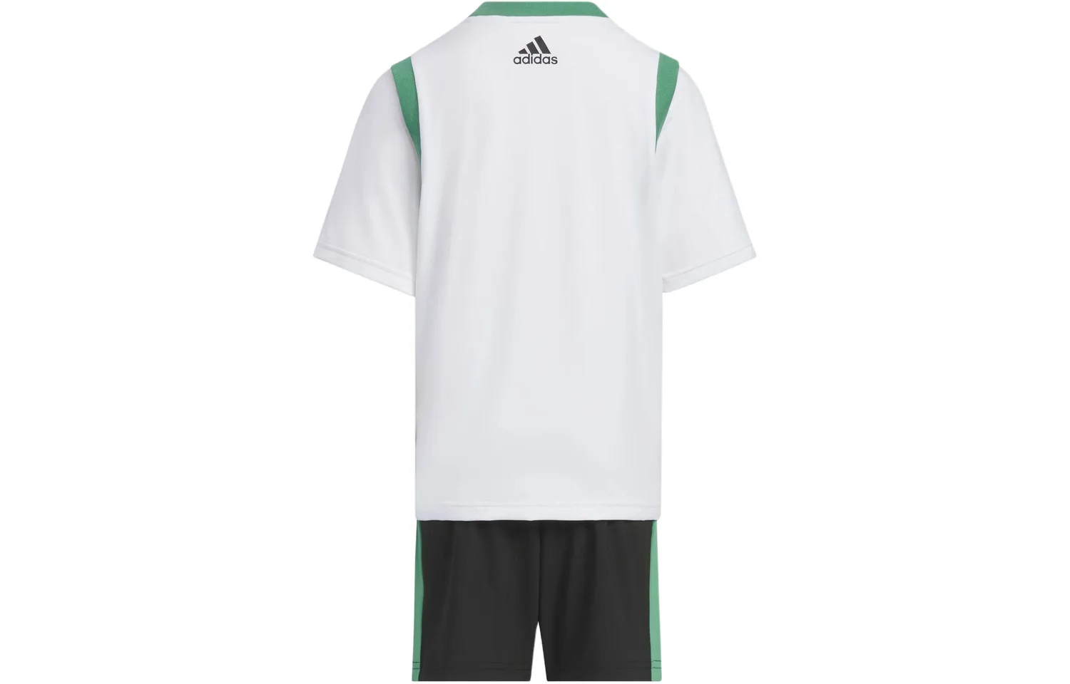 Детская повседневная спортивная футболка с круглым вырезом Adidas, Set (White Green+Black) — фото 4