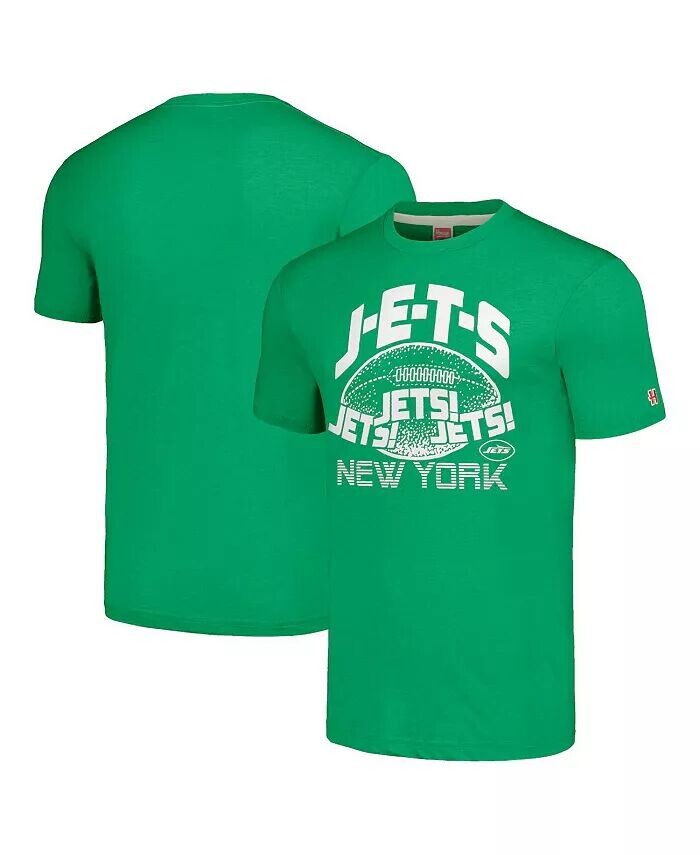 

Мужская и женская зеленая футболка New York Jets JETS Tri-Blend Homage