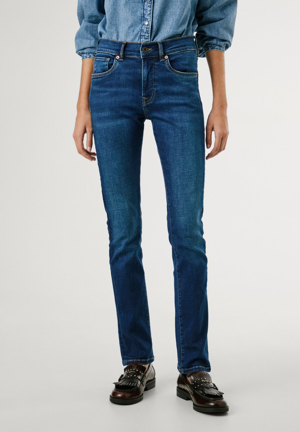 

Джинсы облегающего кроя SLIM GRACE Pepe Jeans, цвет Denim