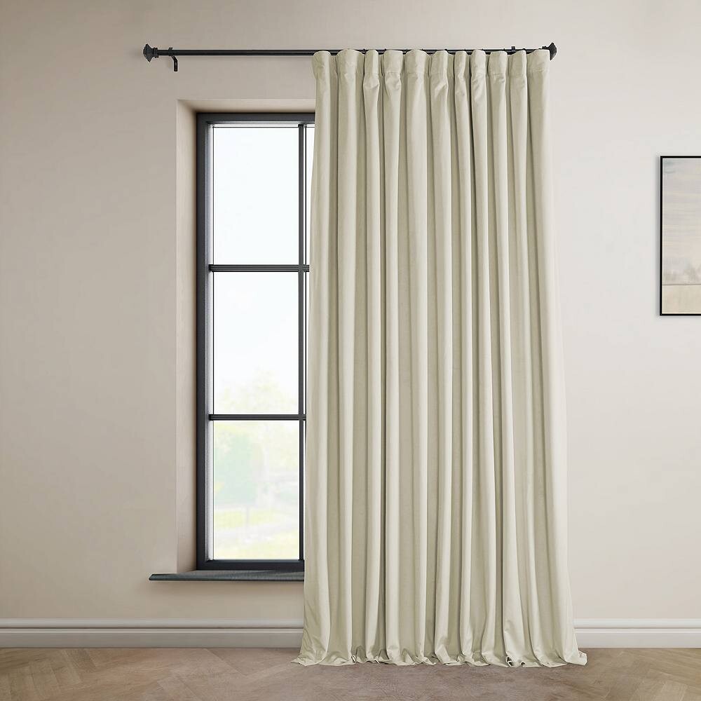 

Очень широкая бархатная занавеска EFF Heritage Plush Velvet, цвет Au Lait Creme