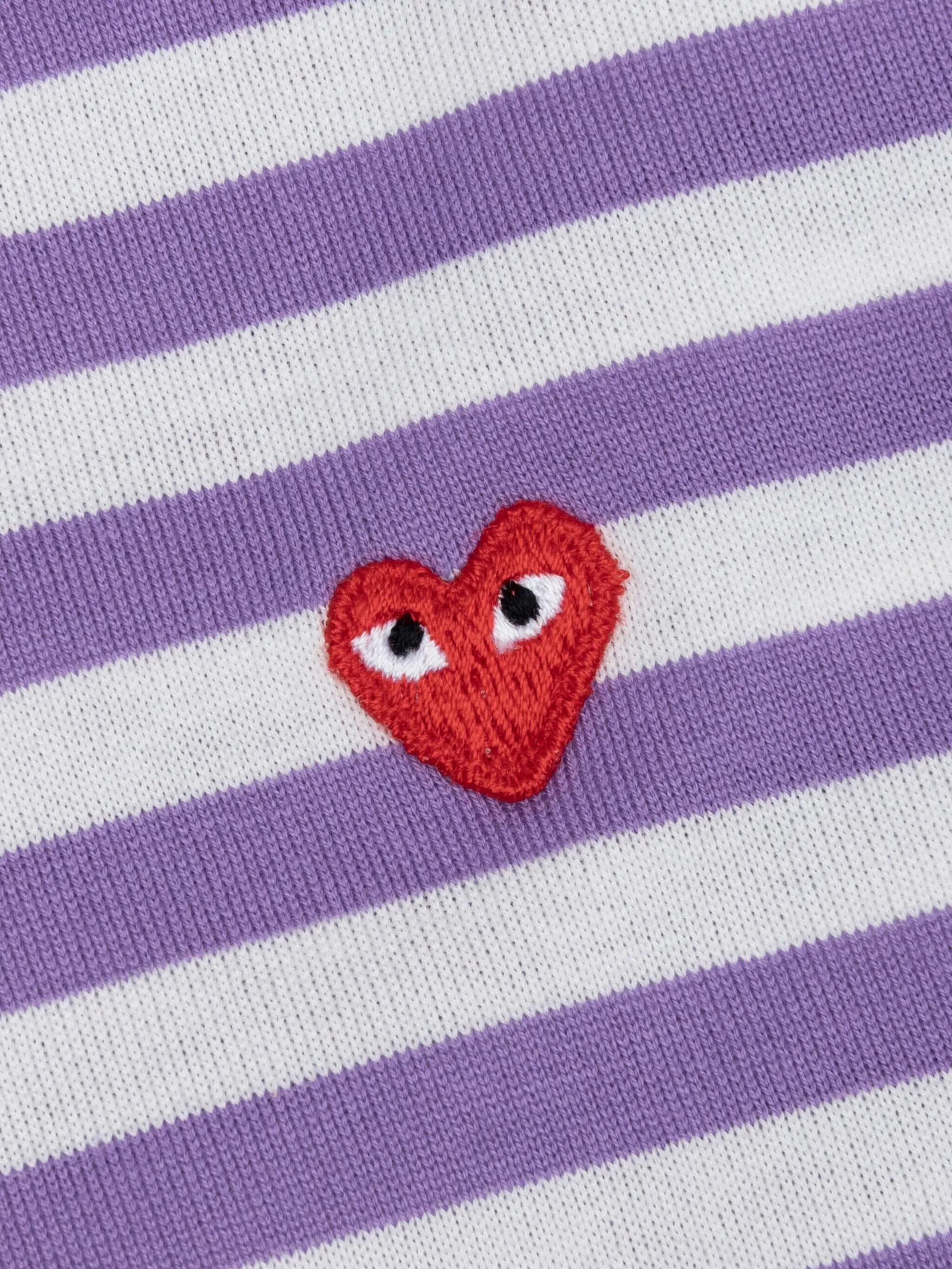Полосатая футболка с логотипом Comme Des Garçons Play, белый — фото 3