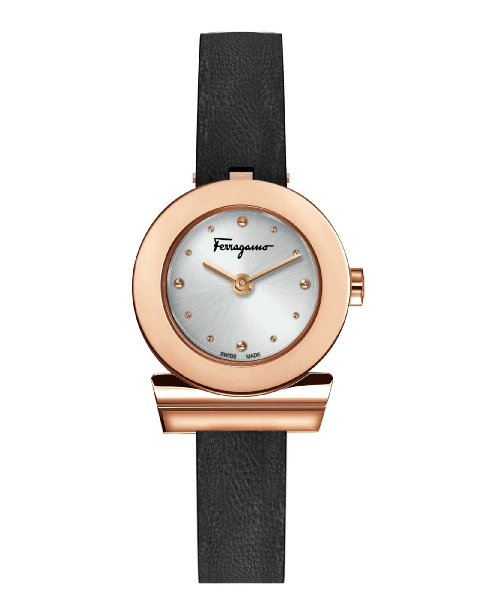 

Часы женские Salvatore Ferragamo, черный/розовый/серебряный