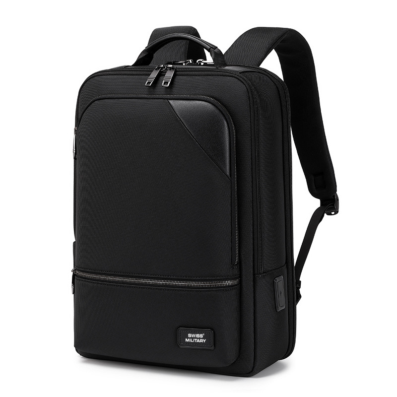

Большой унисекс черный рюкзак из нейлона SWISS MILITARY