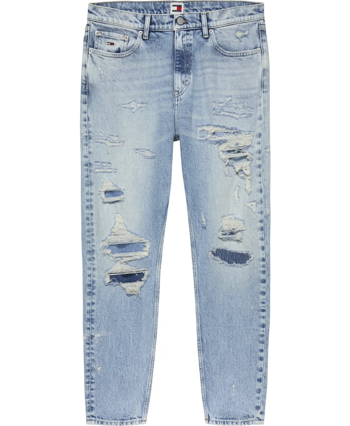 

Потертые джинсы свободного кроя Tommy Jeans, синий