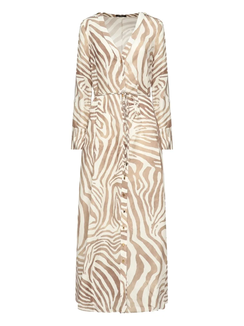 

Платье макси с зебровым принтом Marciano, нейтральный