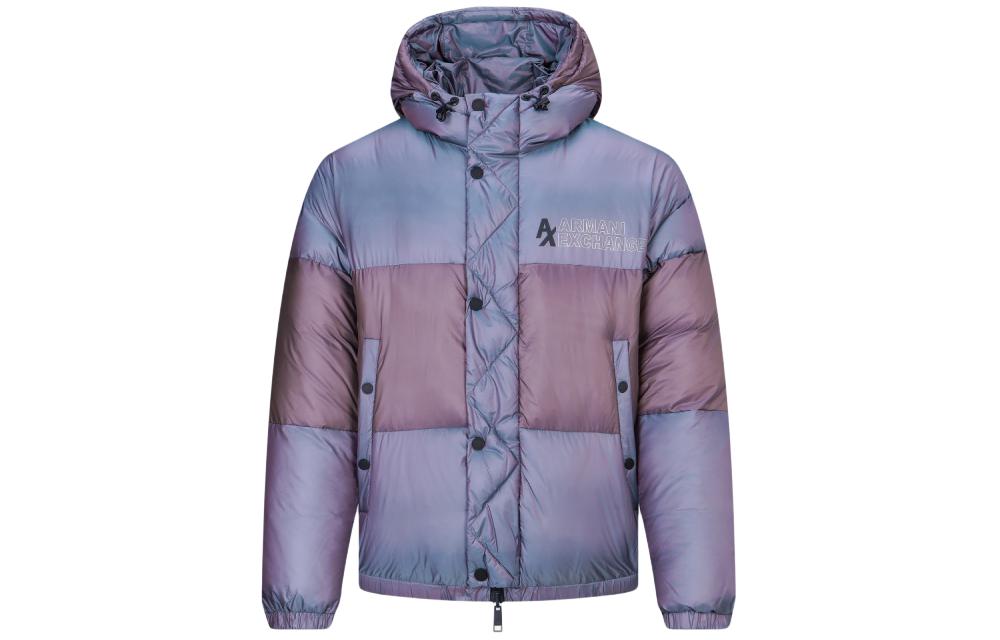 

ARMANI EXCHANGE Пуховик AE мужской серо-фиолетовый, Gray Purple