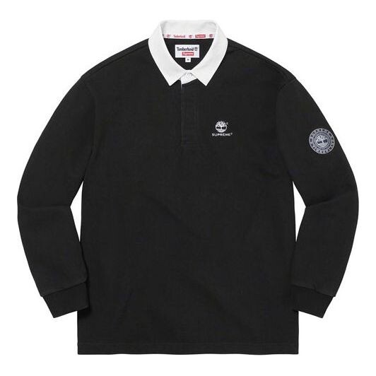 

Рубашка поло x timberland rugby 'black white' Supreme, черный