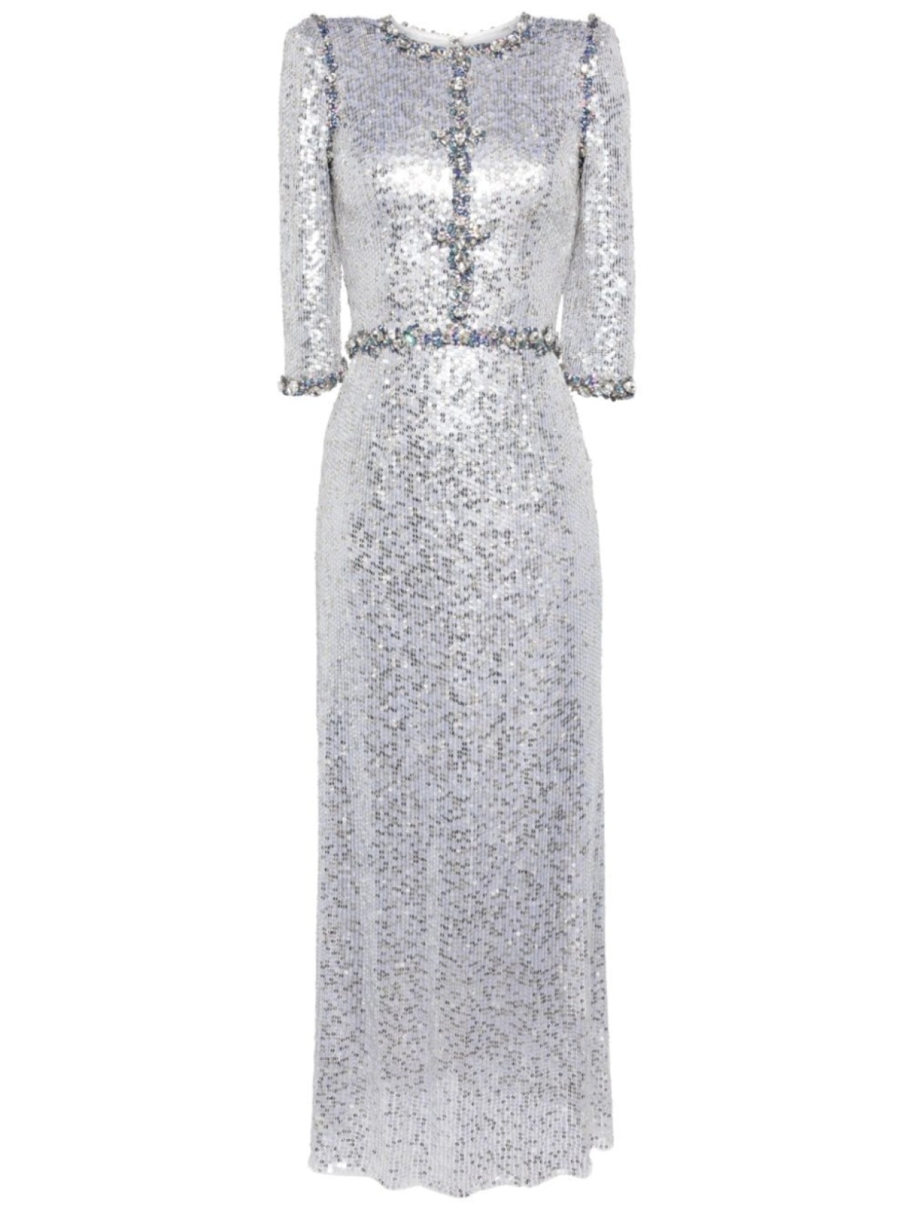 

Jenny Packham платье макси Pretty Thing, серебристый