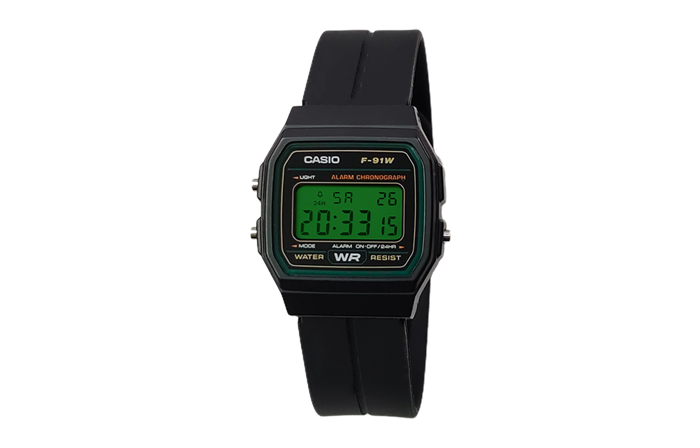 

CASIO Кварцевые часы Retrofit Series с силиконовым ремешком, мужские часы с черным циферблатом