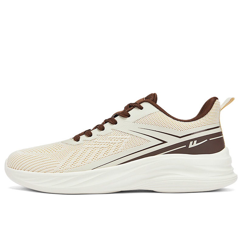 

WARRIOR Амортизирующие, дышащие, легкие, низкие повседневные кроссовки для бега, бежевые, мужские