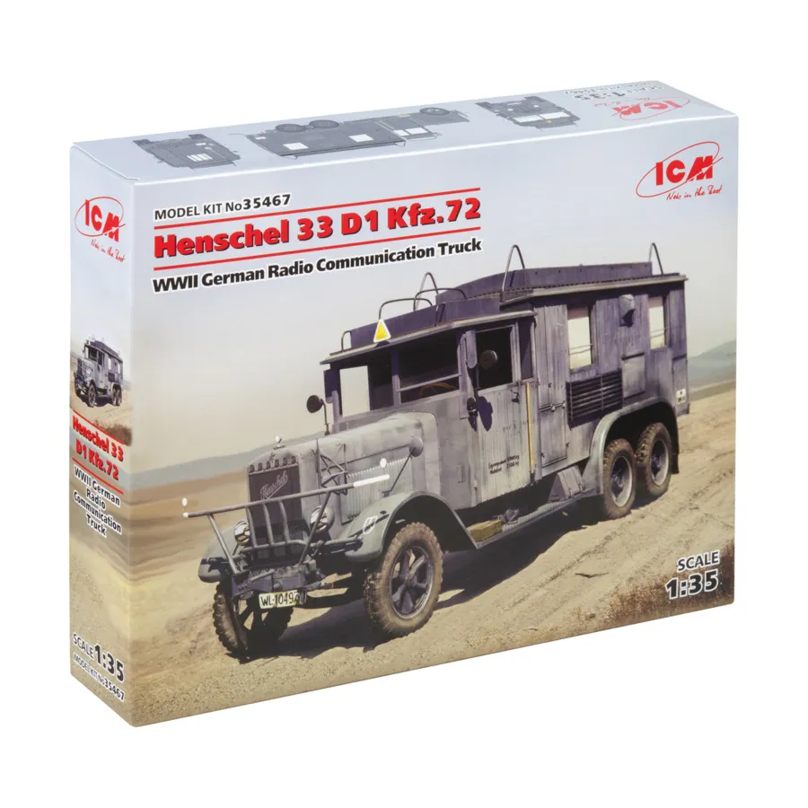 

Хеншель 33 D1 Kfz.72, Military Models 1/35 Scale (ICM)