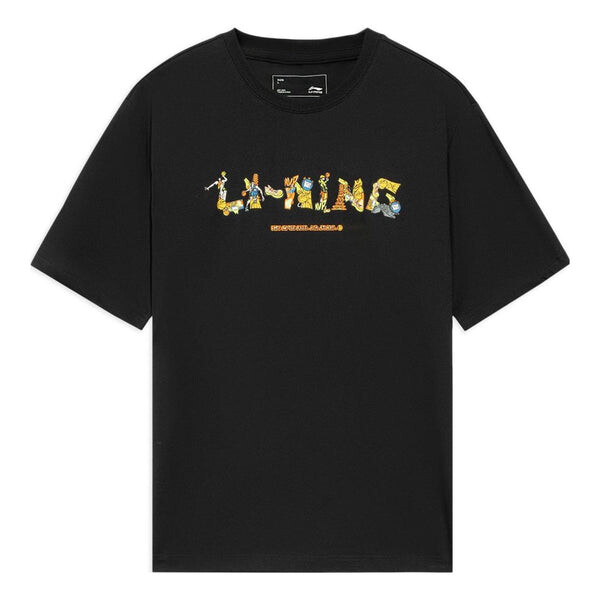 

Футболка с рисунком баскетбольных мячей Li-Ning, черный