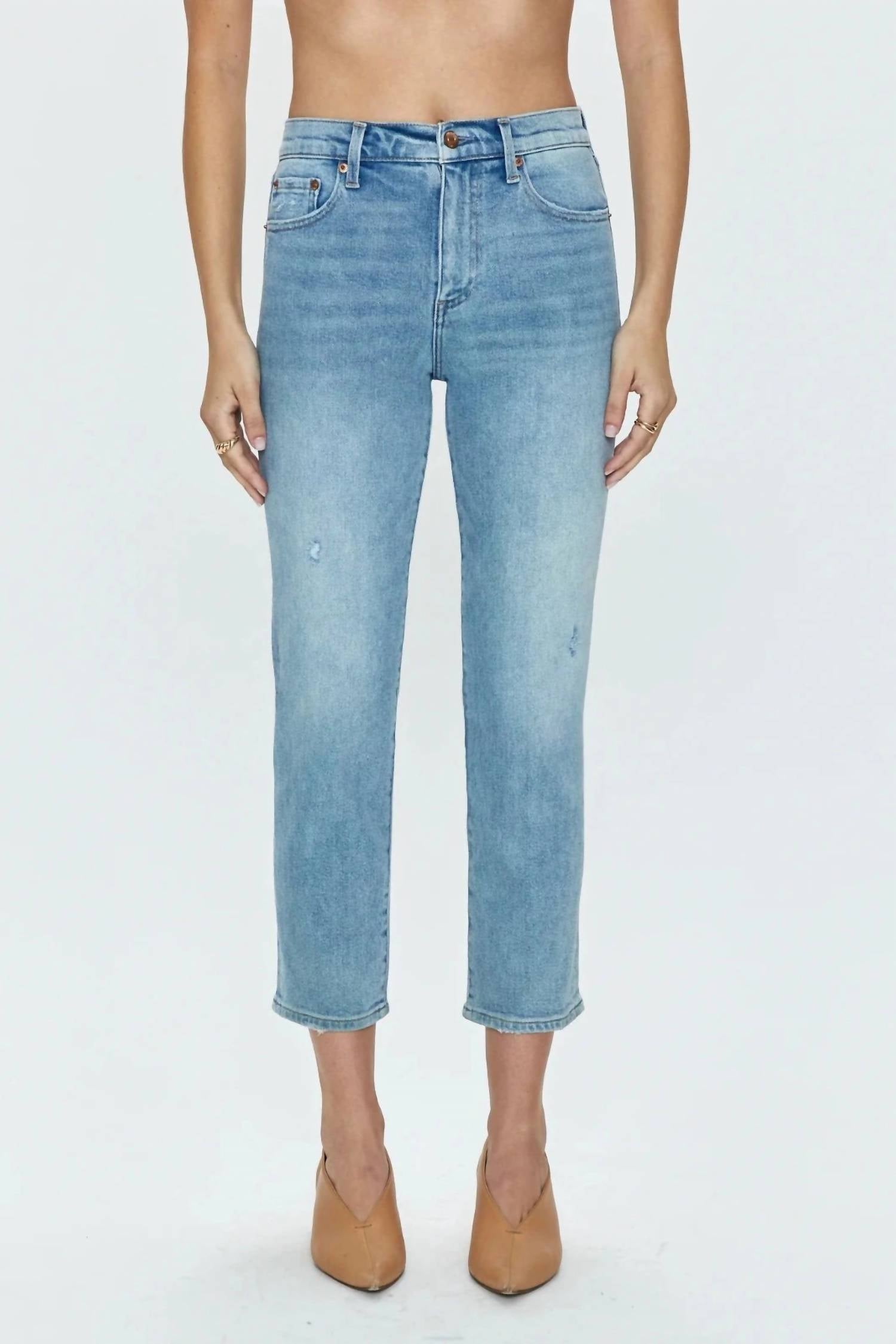 

Джинсы-сигареты Monroe Crop в винтажном стиле Notting Hill PISTOLA, цвет notting hill vintage