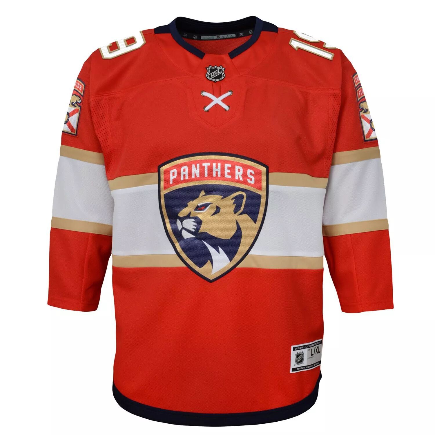 Молодёжная футболка Мэтью Ткачука Red Florida Panthers, домашняя майка премьер-игрока Outerstuff — фото 2
