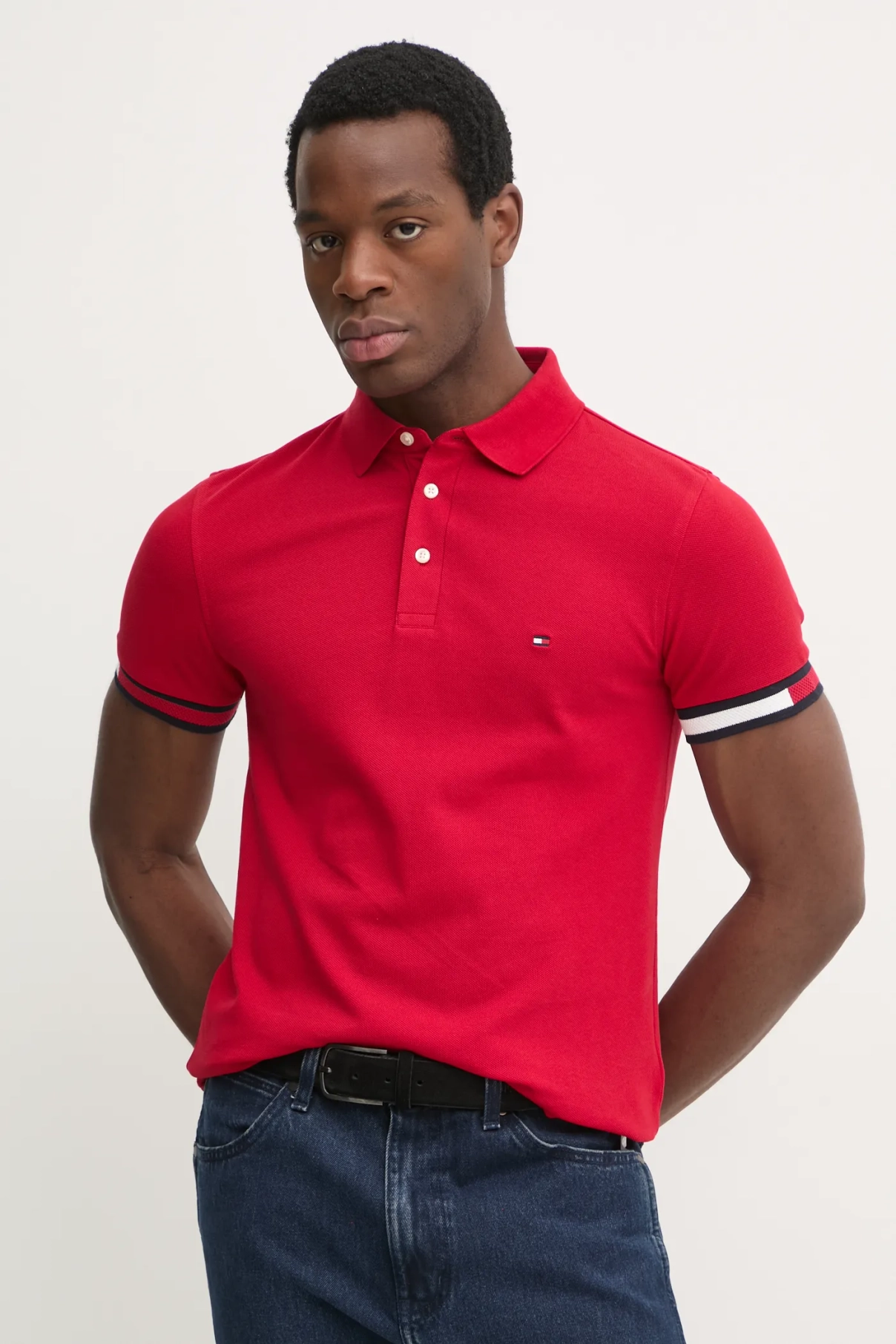 

Поло Tommy Hilfiger, красный