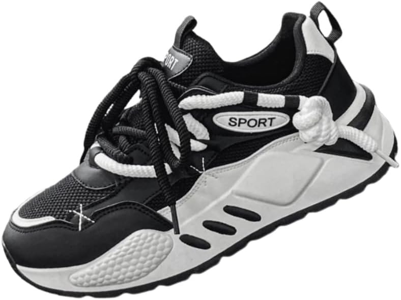 

Мужские дышащие спортивные кроссовки из сетки с амортизирующими стельками и толстой подошвой для лучшего сцепления Fmshi, черный