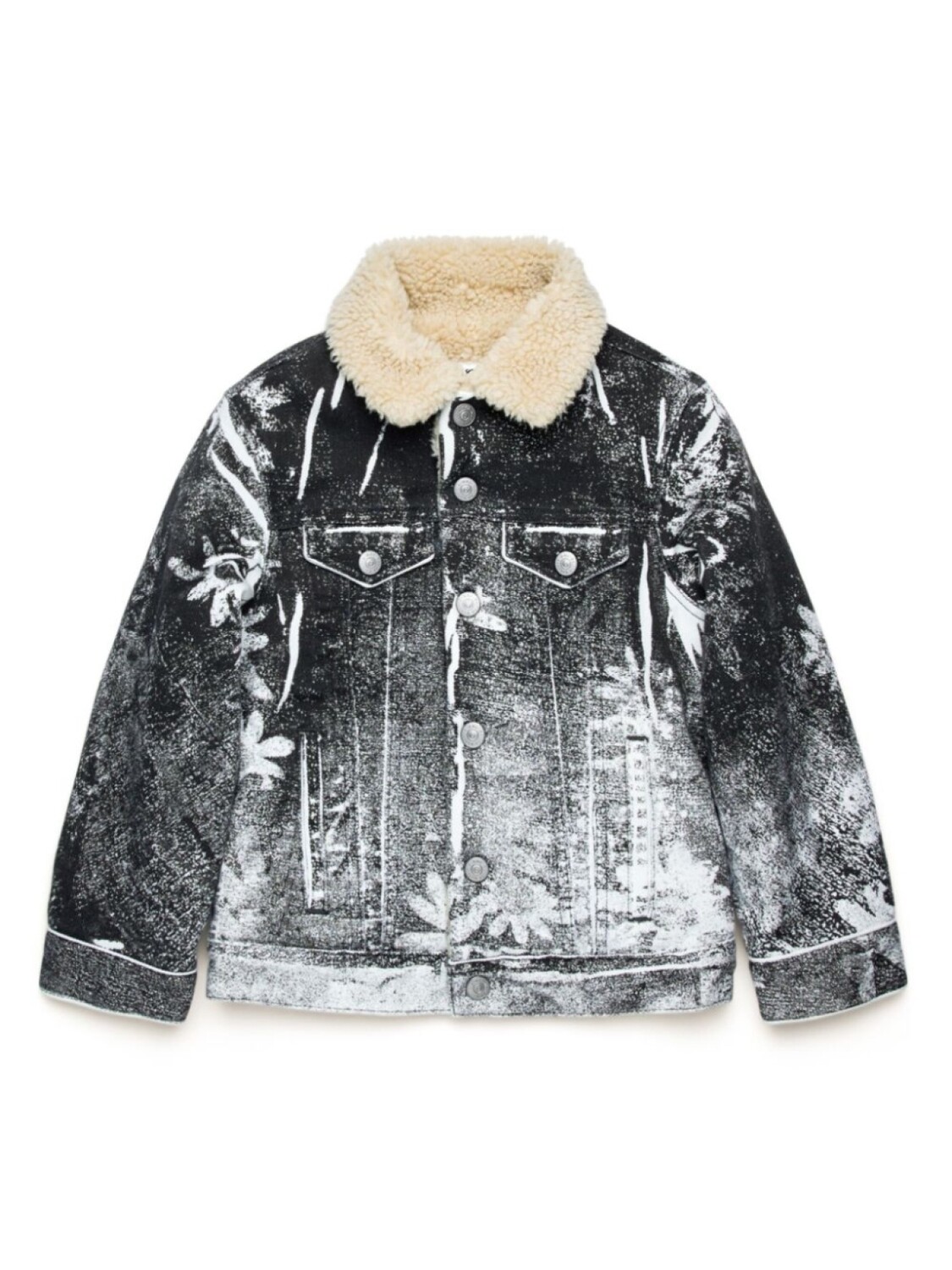 

MM6 Maison Margiela Kids джинсовая куртка с подкладкой, черный