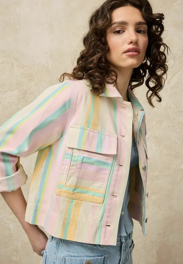 Джинсовая куртка Next, Pastel Stripe — фото 4