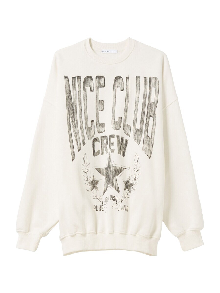

Толстовка Bershka, цвет Natural White