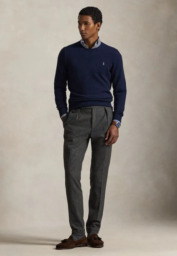 Свитер с круглым вырезом из шерсти и кашемира Polo Ralph Lauren, Hunter Navy — фото 2