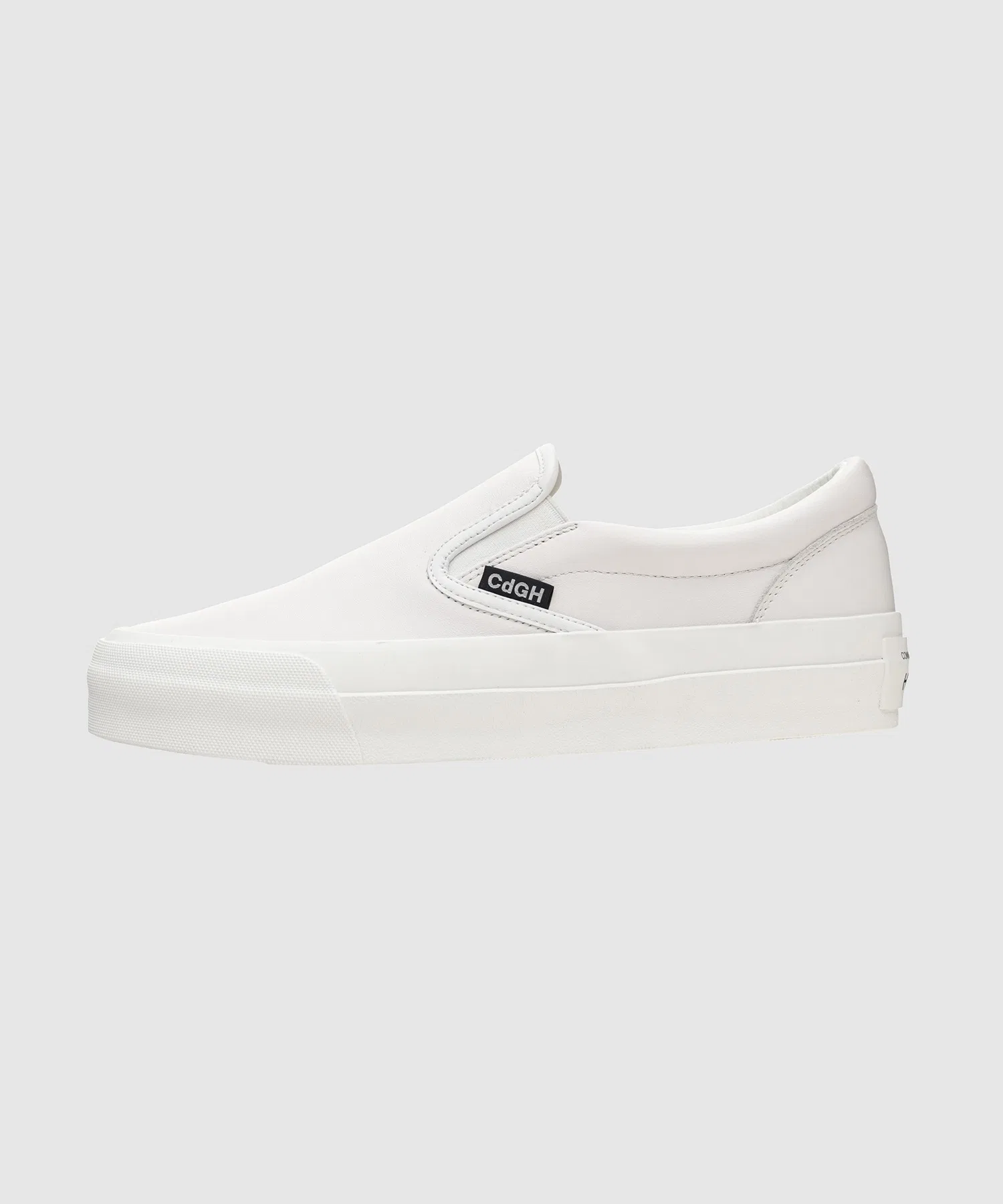 Мужские кожаные слипоны COMME des GARCONS HOMME белые
