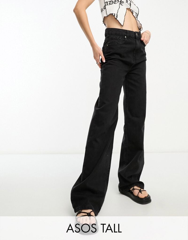 

Черные джинсы ASOS DESIGN Tall Dad