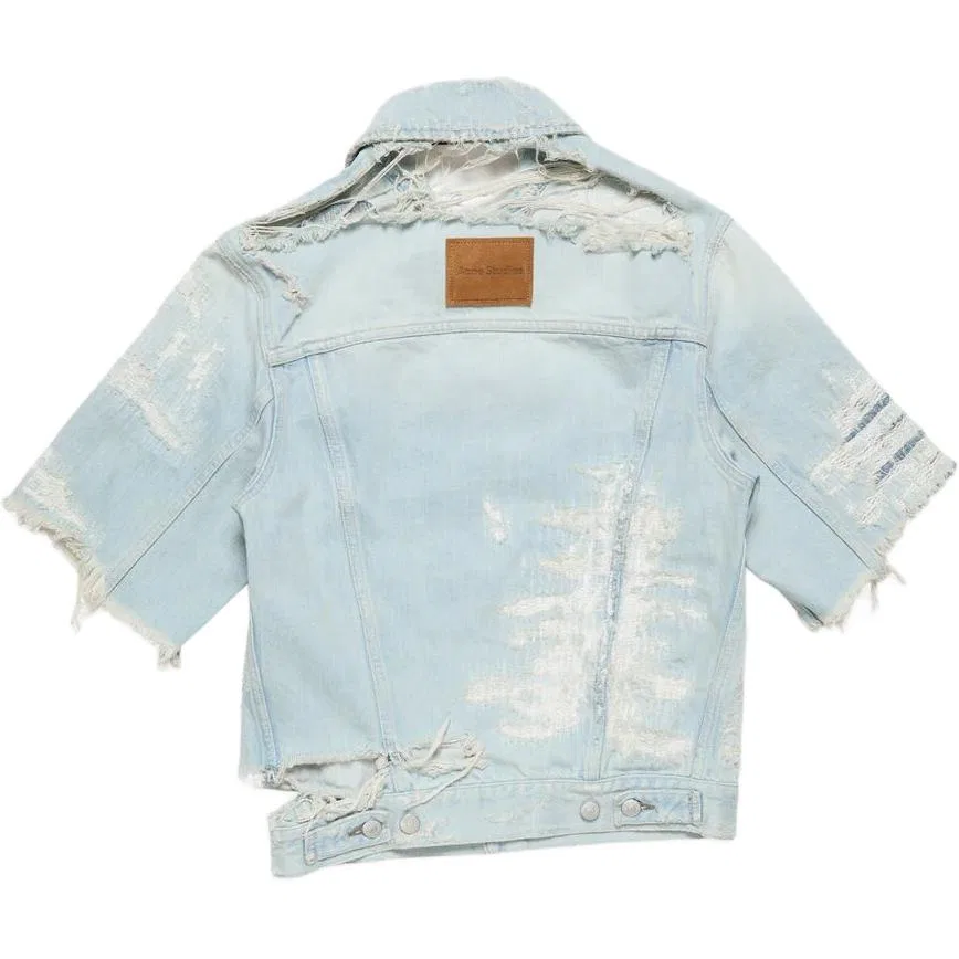 Джинсовая куртка потертая Acne Studios Light Blue — фото 3