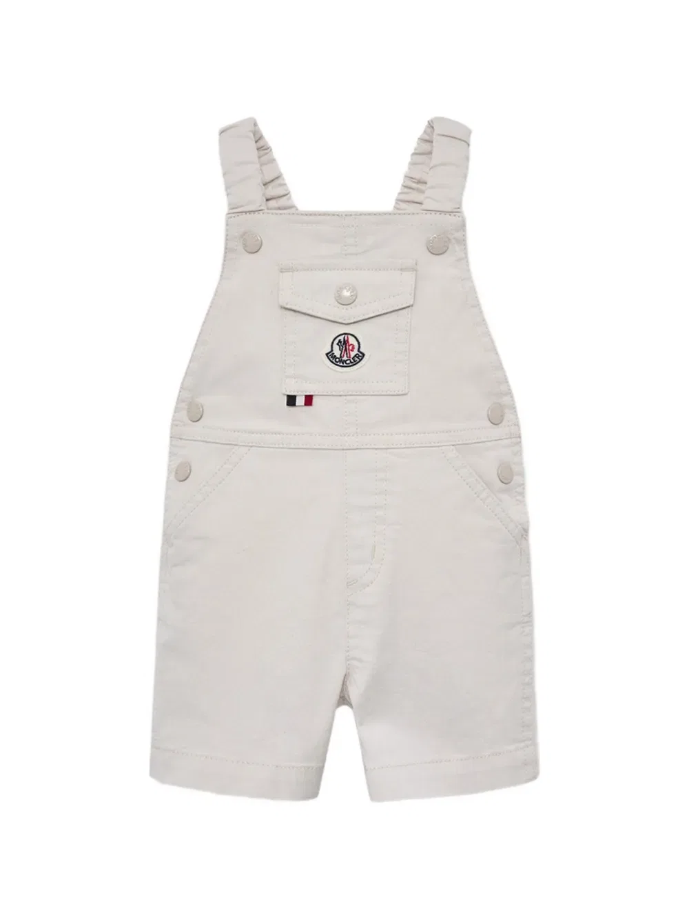 Комбинезон с аппликацией логотипа Moncler Enfant, нейтральный