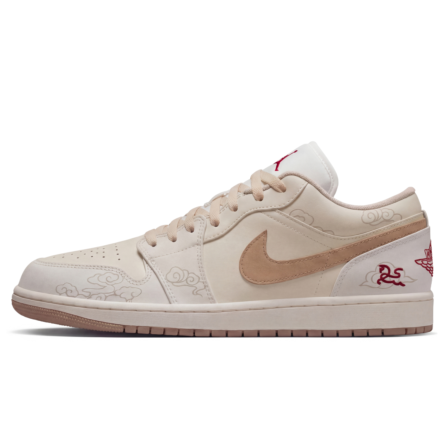 

Jordan Air 1 Low Sail Triple Lab, Horse Year, White Horse Chasing Clouds, Abrasion Resistant Low top
