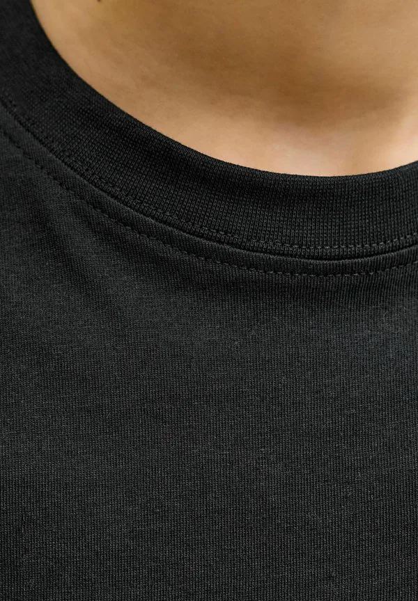 Детская базовая футболка Jack & Jones Junior, Black — фото 4