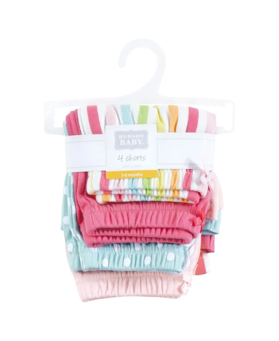 Комплект из 4 шорт и трусов Hudson Baby, Rainbow Stripe — фото 3