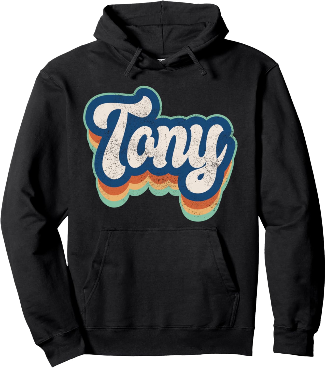

Худи Tony Name Boys в винтажном стиле 70-х и 80-х годов с персонализацией Retro Groovy Name Fathers Day Outfit For Men, черный
