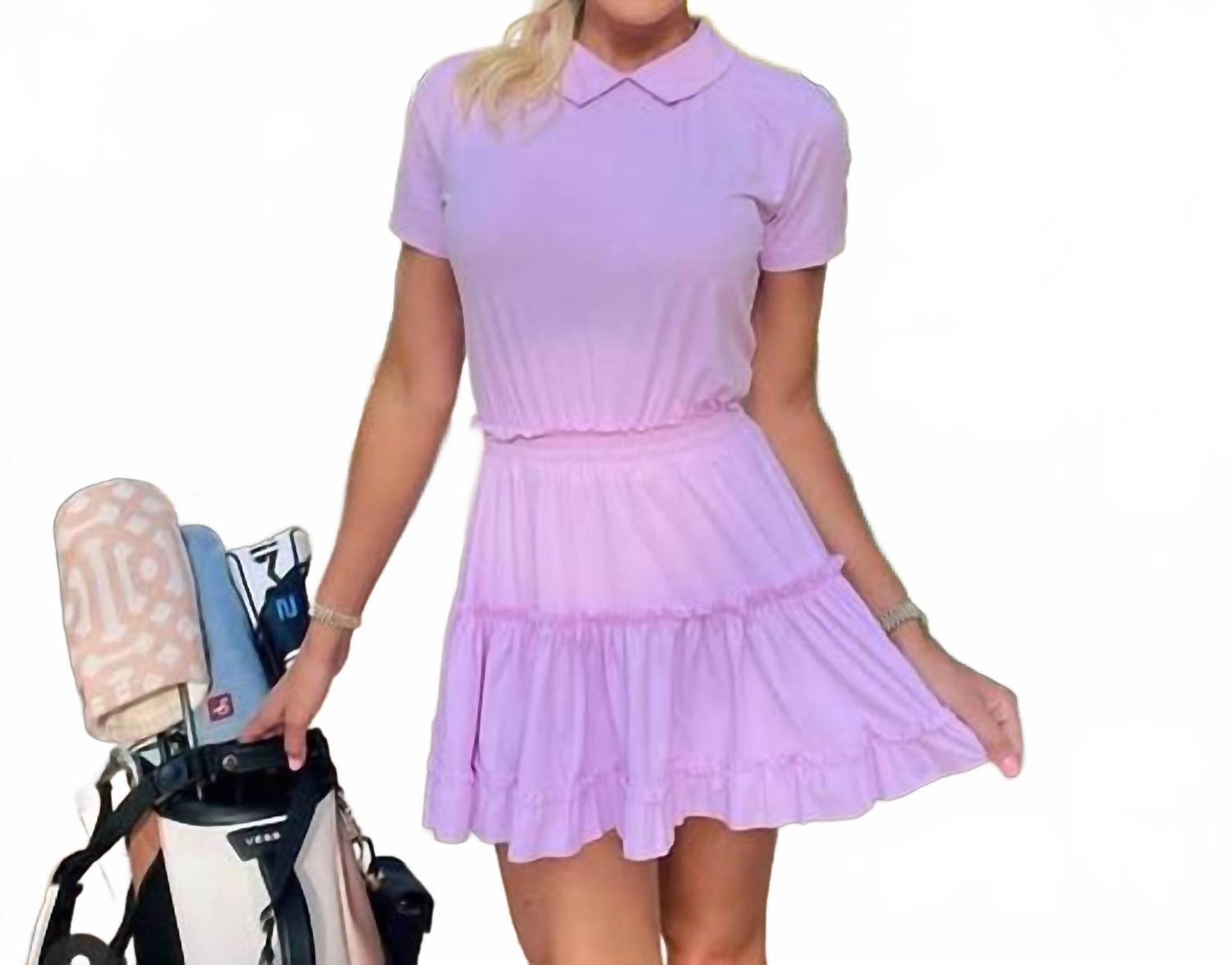 

Короткое платье с ярусами в сиреневом цвете Par Social