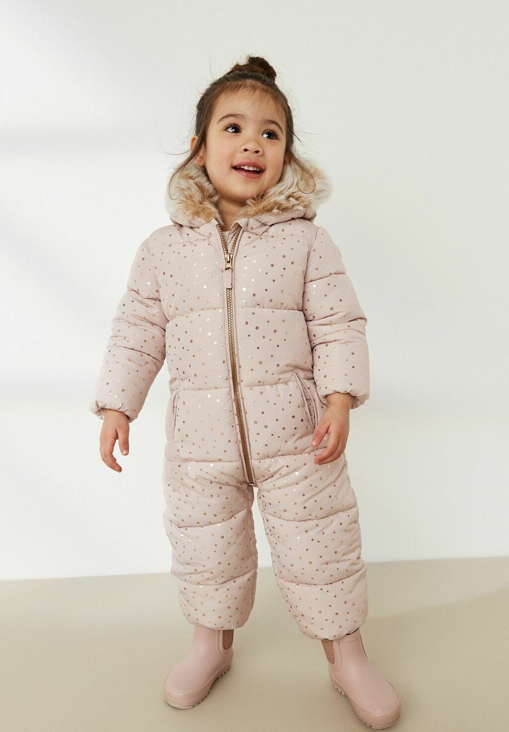 

Комбинезон зимний SHOWER RESISTANT FOIL SPOT PRINTED SNOWSUIT Next, бежевый