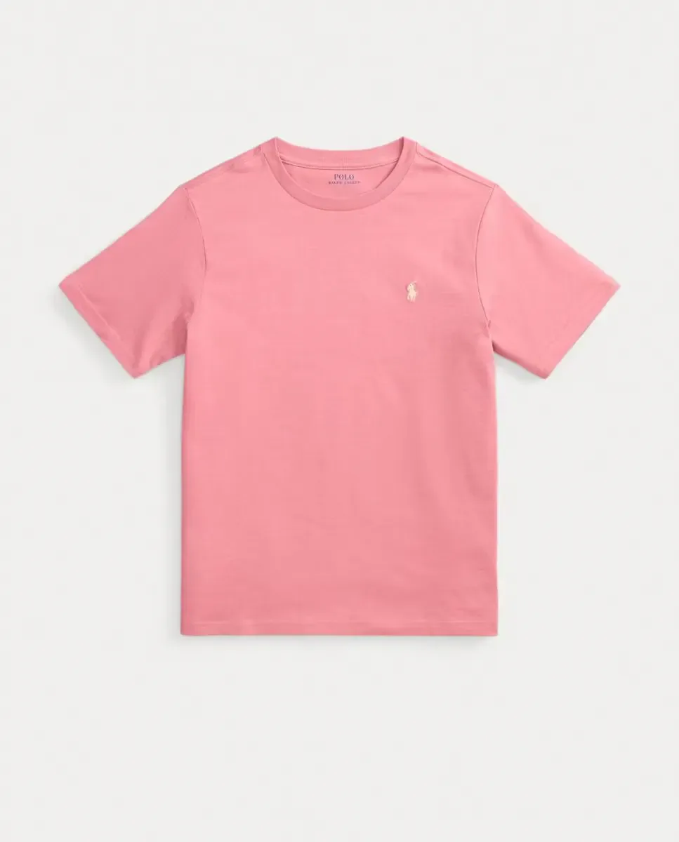 Детская футболка из трикотажного хлопка Polo Ralph Lauren, розовый — фото 4