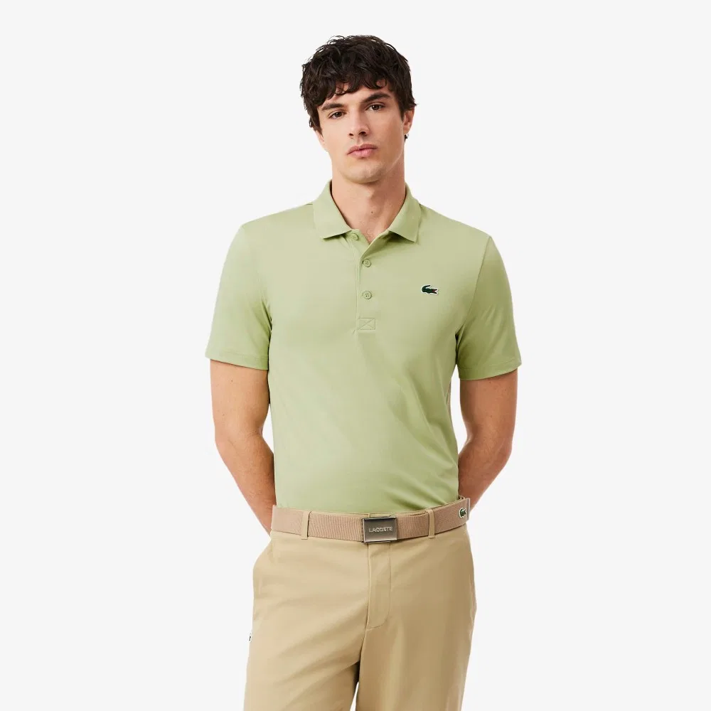 Футболка-поло Lacoste Performance мужская, для гольфа, светло-зеленый