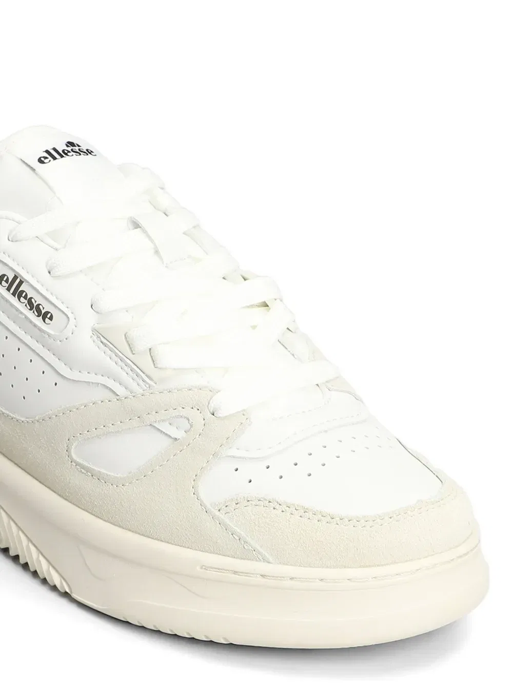 Кожаные кроссовки на шнуровке Miles со вставками Ellesse, белый — фото 4