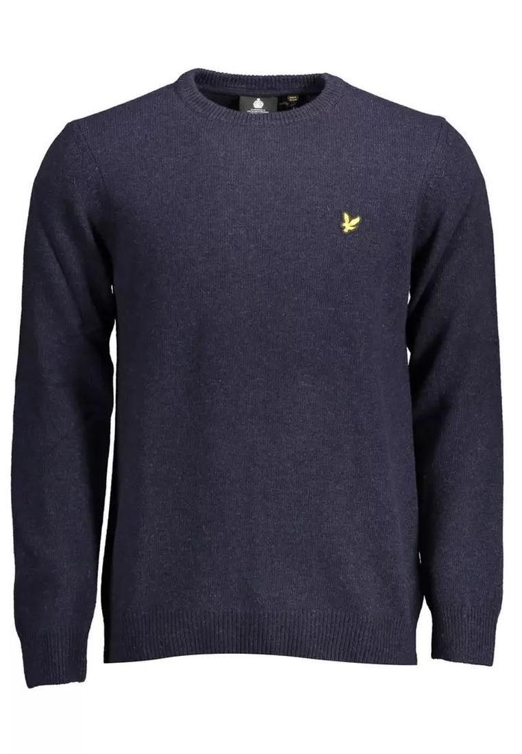 

Шерстяная рубашка с аппликацией логотипа Lyle & Scott, синий