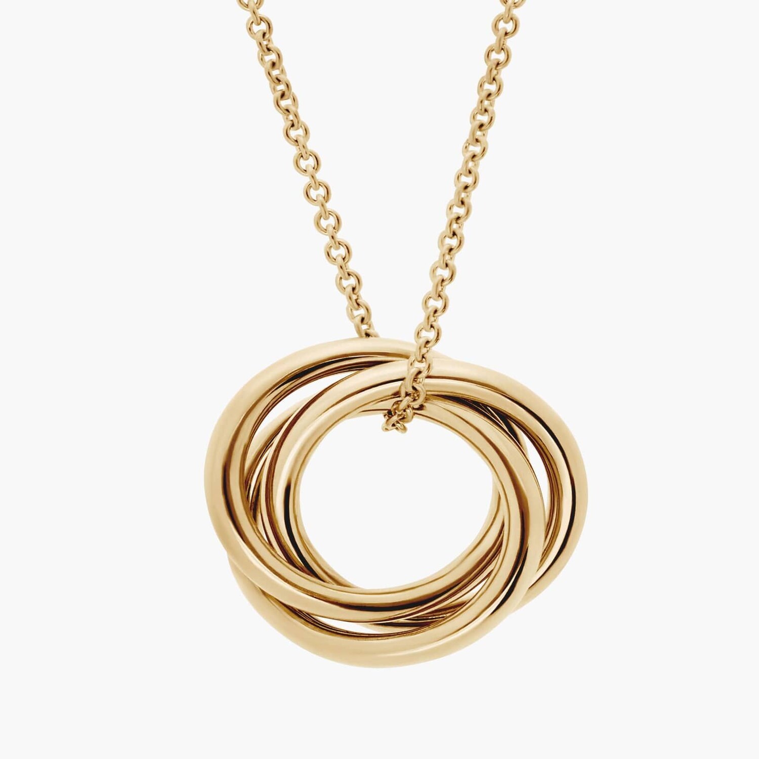 

18-дюймовая подвеска Petite Infinity Rings из 14-каратного желтого золота Blue Nile