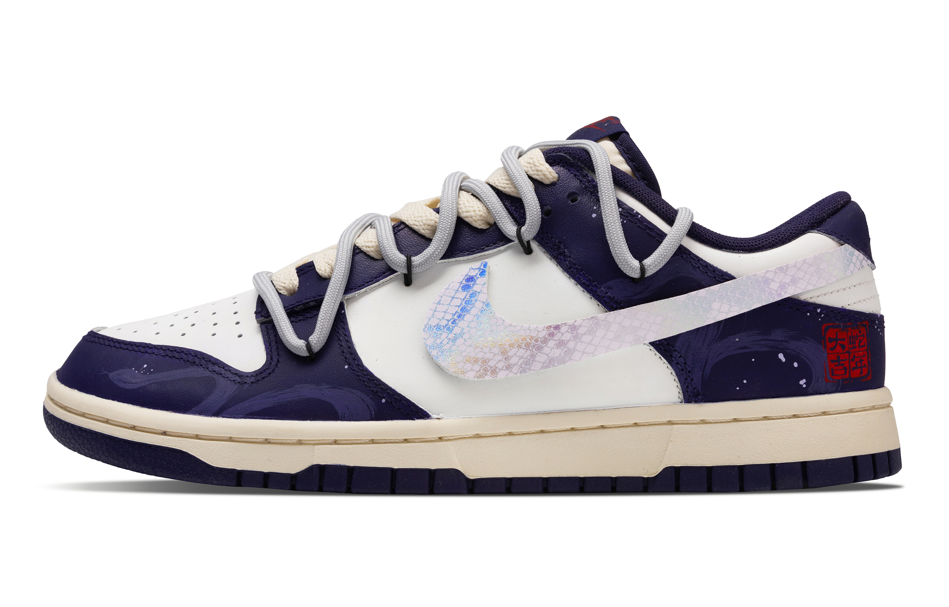 

Nike Кроссовки для скейтбординга Dunk Snake Shadow с переливающимся антискользящим покрытием, износостойкие, низкие, мужские, фиолетовые