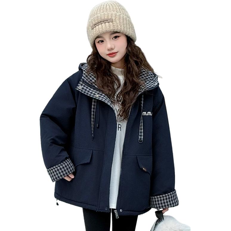 

Детская утепленная куртка с капюшоном и флисовой подкладкой Disney, темно-синий